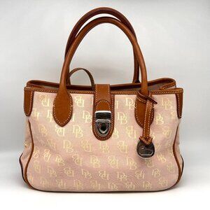 Dooney Bourke Handbag - Pink and Brown wih Red Lining